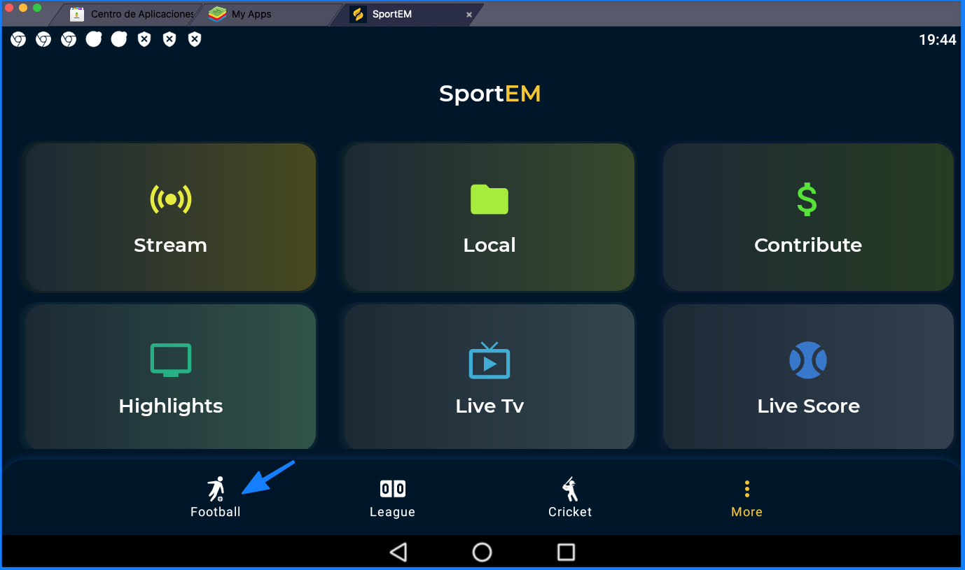 SportEM para Smart TV, Descargar Sport EM APK